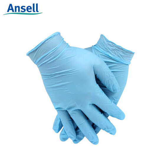 安思爾ansell 92-210 藍(lán)色一次性無(wú)粉丁腈橡膠手套