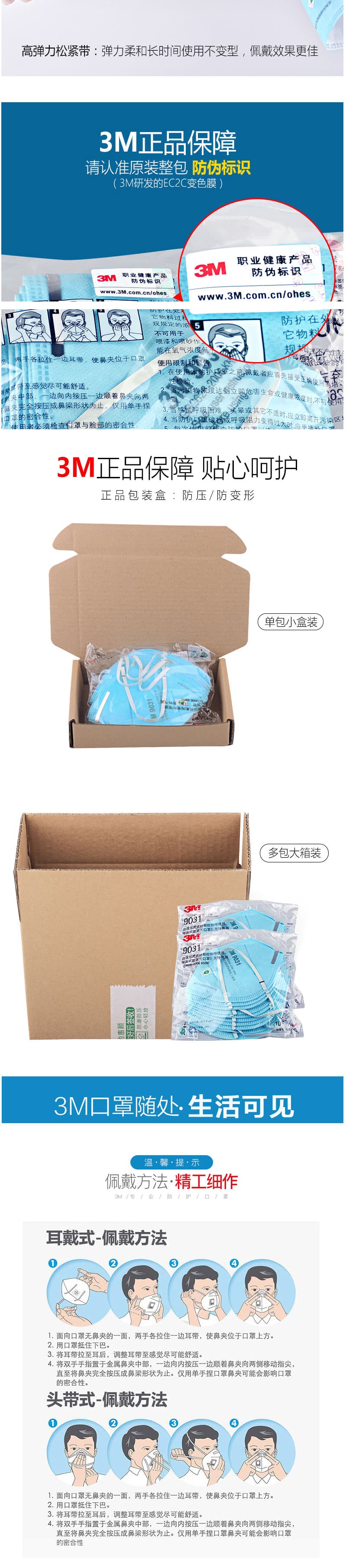 3M 9032 頭帶式折疊防護口罩（KN90)